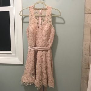 MoriLee by Madeline Gardner Blush Bridesmaid Dress